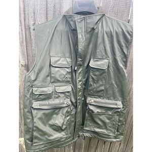 Common Man Dale Waters Hunting Fishing Vest Green Size Medium  Polyurethane